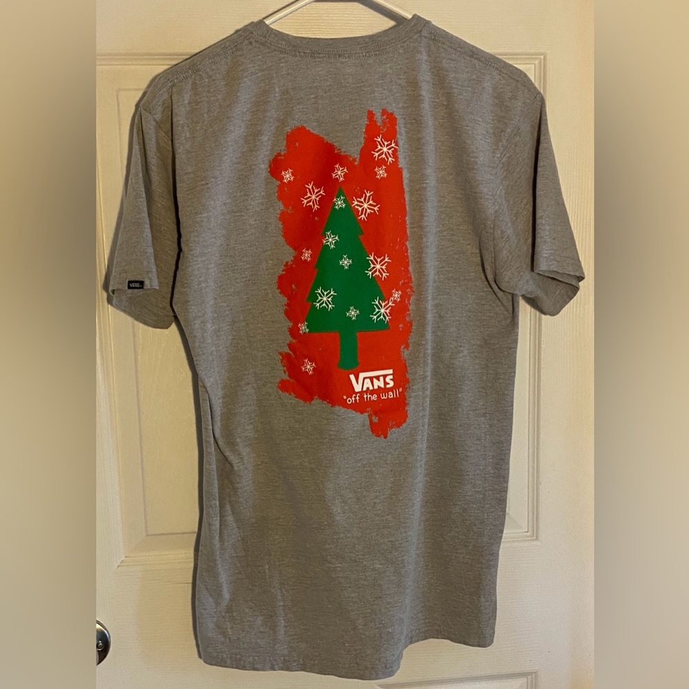 Vans Off The Wall Christmas Tree T-Shirt Size Medium